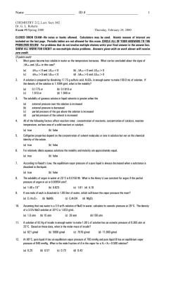 CHEMISTRY 212, Lect