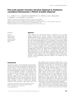 Fine-scale genetic structure and gene dispersal in Centaurea