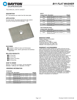 b11 flat washer - Dayton Superior