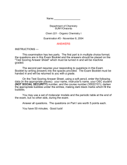 Chem 221 - Exam #3