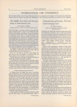 Nationalization of Property: The Suez Canal Company Case