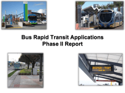 Bus Rapid Transit - the National Bus Rapid Transit Institute