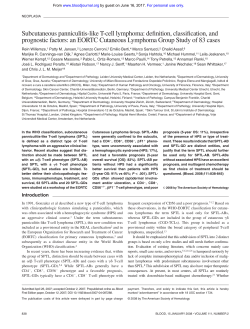 Subcutaneous panniculitis-like T-cell lymphoma