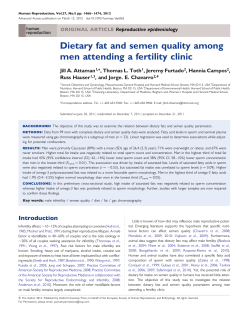 Dietary fat and semen quality among men