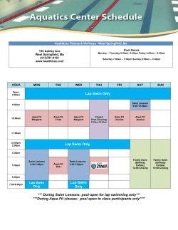 Lap Swim Only Lap Swim Only Lap Swim Only