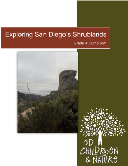 Exploring San Diego`s Shrublands