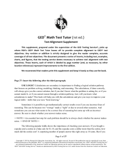 GED Math Test Tutor (1st ed.)