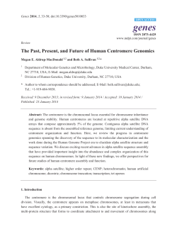 The Past, Present, and Future of Human Centromere Genomics