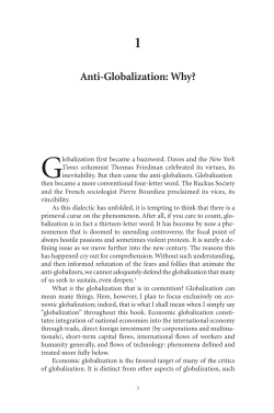 Anti-Globalization: Why?