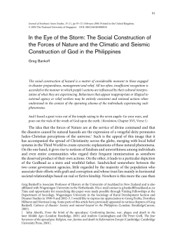 In the Eye of the Storm: The Social Construction of