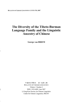The diversity of the Tibeto-Burman language family and the linguistic