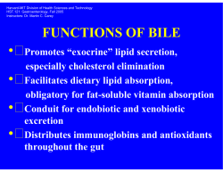 FUNCTIONS OF BILE