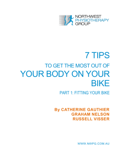 7 Tips Bike report Part 1 - Northwest Physiotherapy Group