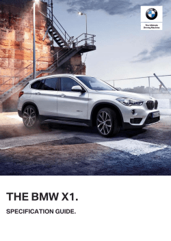 the bmw x1. specification guide.