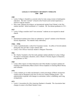 leslely university diversity timeline