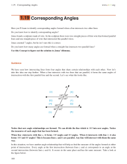 1.19 Corresponding Angles