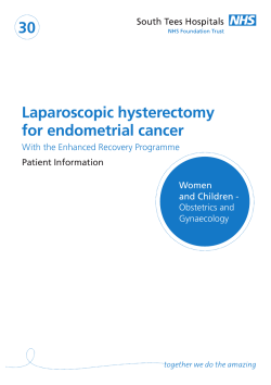 30 Laparoscopic hysterectomy for endometrial cancer