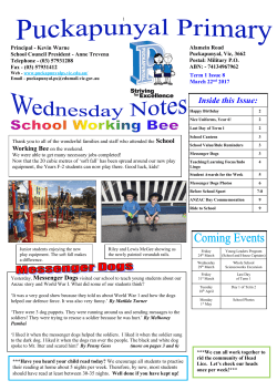 Term 1 Issue 8 - Puckapunyal Primary School