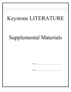 Keystone LITERATURE Supplemental Materials
