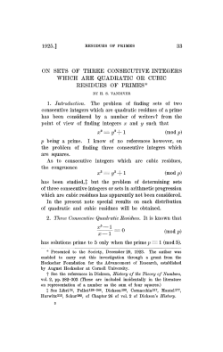 ON SETS OF THREE CONSECUTIVE INTEGERS WHICH ARE