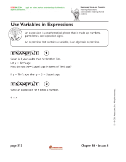 Use Variables in Expressions