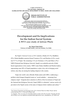 Development and Its Implications for the Indian Social System (Paper)