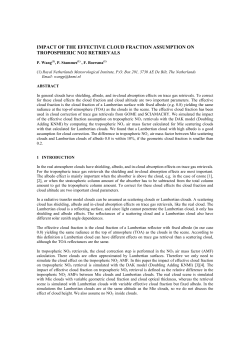 IMPACT OF THE EFFECTIVE CLOUD FRACTION ASSUMPTION