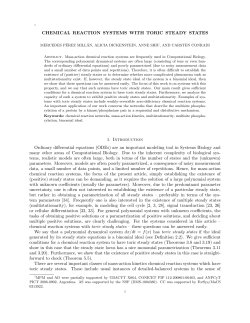 Chemical reaction systems with toric steady states
