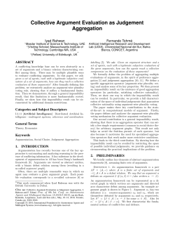 Collective Argument Evaluation as Judgement Aggregation