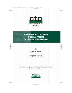 growth and human development in cuba`s transition