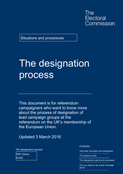 The designation process