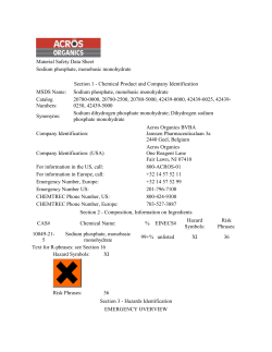 Material Safety Data Sheet Sodium phosphate, monobasic