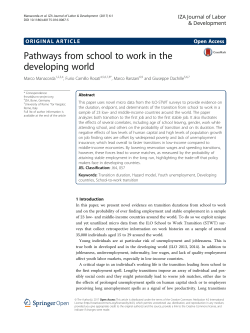 Pathways from school to work in the developing world | SpringerLink