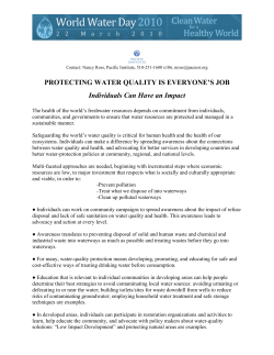 Tips for Safeguarding Water Quality