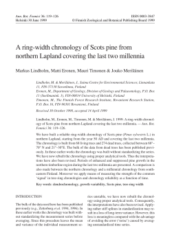 A ring-width chronology of Scots pine from northern Lapland