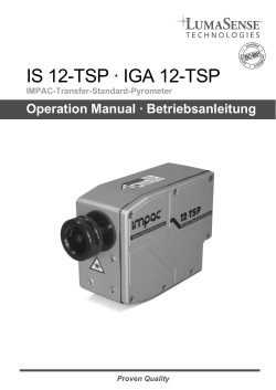 Transfer-Standard-Pyrometer IS 12-TSP / IGA 12-TSP - Mid