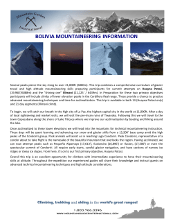 Bolivia Details - Mountain Guides International