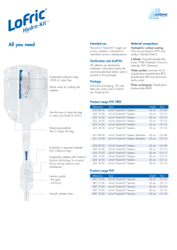 LoFric Hydro-Kit Product data sheet