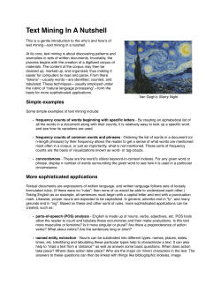 text mining in a nutshell