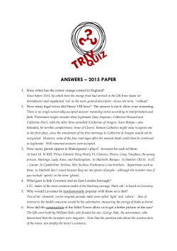 Triv Quiz 2015 Answers