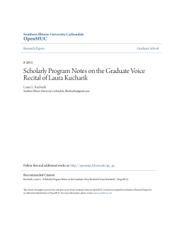 Scholarly Program Notes on the Graduate Voice Recital