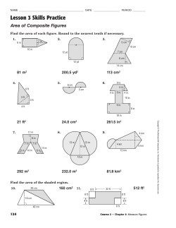 Lesson 3 Skills Practice Area of Composite Figures