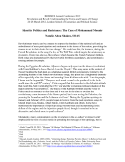 Revolutionary music is argued to be a means to express the