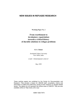 UNHCR Working Papers