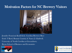 Motivation Factors for NC Brewery Visitors