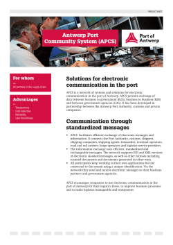 Antwerp Port Community System (APCS)