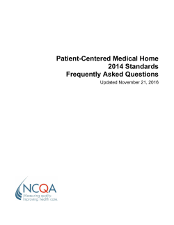 PCMH 2014 Standards