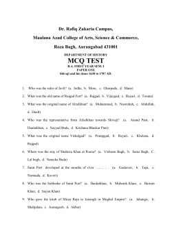 MCQ TEST - Maulana Azad College