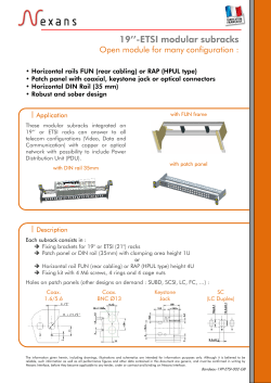 19``-ETSI modular subracks