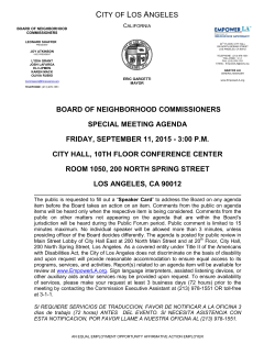 Commission Special Meeting 9-11-15